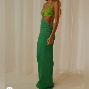 Summer knit bodycon beach wear long dress